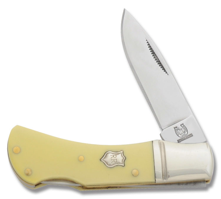 Pocket Lockback Yellow Composition Handle