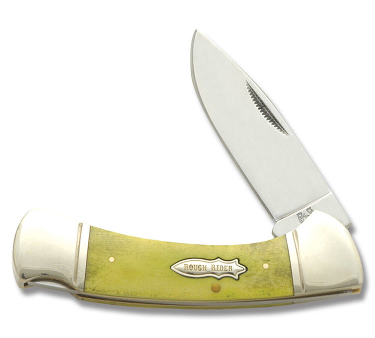 Lockback Lime Green Smooth Bone Handle