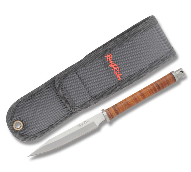 GI Toothpick Fixed Blade Stacked Leather Handle