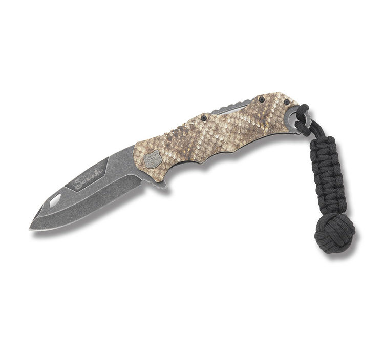 Sidewinder Linerlock Rattlesnake Design Handle