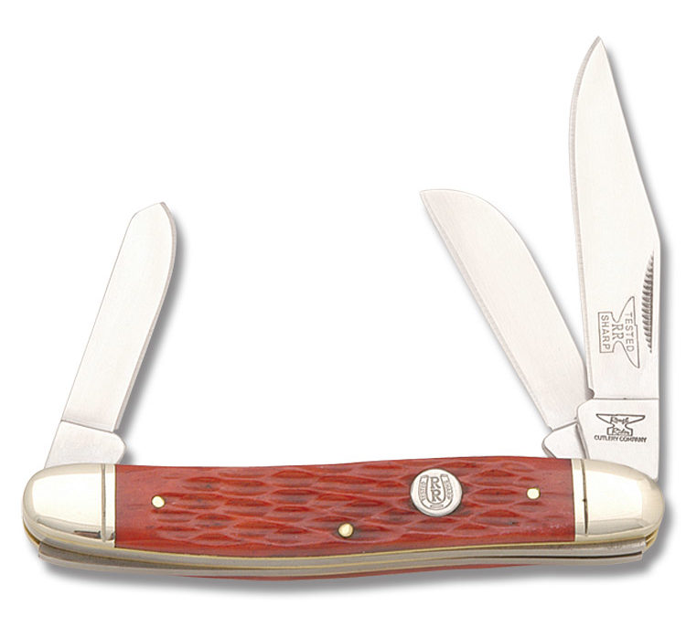 Stockman Red Jigged Bone Handle – Clip Master Blade