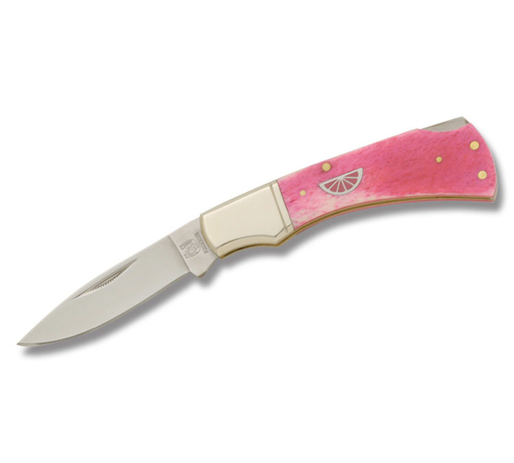 Lockback Pink Lemonade Bone Handle