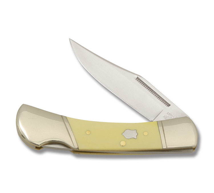 Lockback 3.75 Inch Yellow Composition Handle