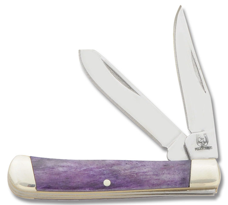 Little Lookout Trapper Purple Smooth Bone Handle