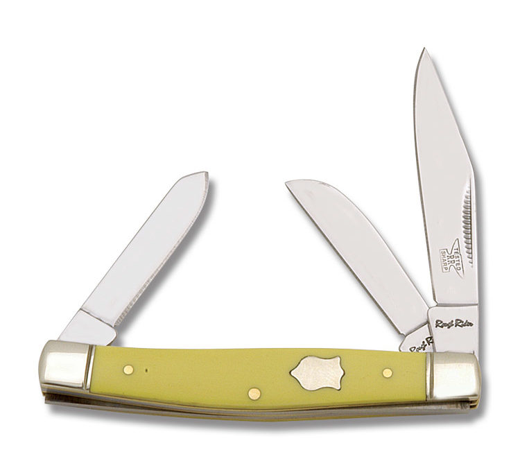 Stockman 3.25 Inch Yellow Composition Handle