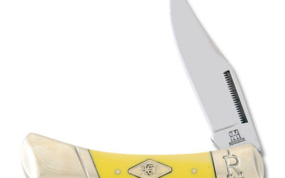 Classic Carbon Lockback Yellow Handle