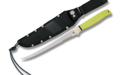 Fillet Knife Bright Green G10 Handle